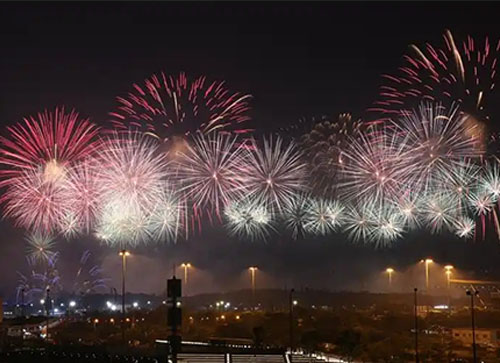 伽师县焰火晚会